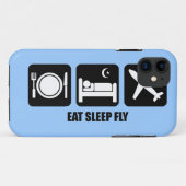 Coques Case-Mate iPhone mangez la mouche de sommeil (Dos (Horizontal))