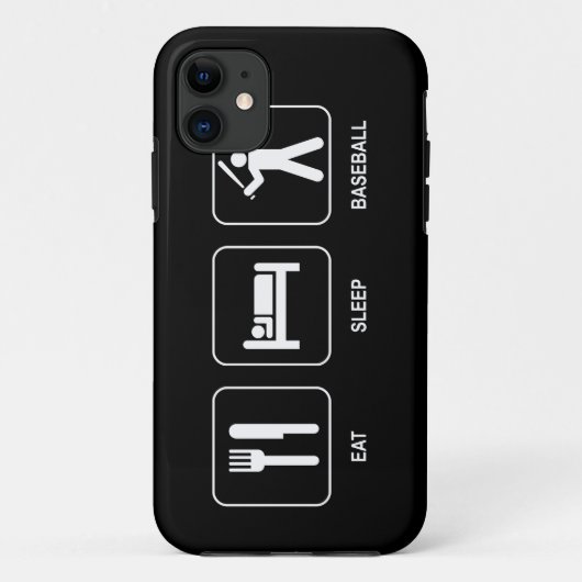 Coques Case-Mate iPhone Mangez le base-ball de sommeil (Dos)
