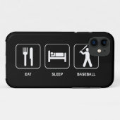 Coques Case-Mate iPhone Mangez le base-ball de sommeil (Dos (Horizontal))