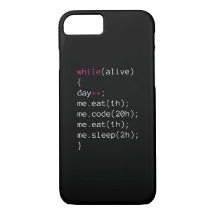 Coque iPhone 8/7 mangez le CODE mangent le sommeil