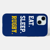Coques Case-Mate iPhone Mangez le rugby du sommeil (Verso (horizontal))
