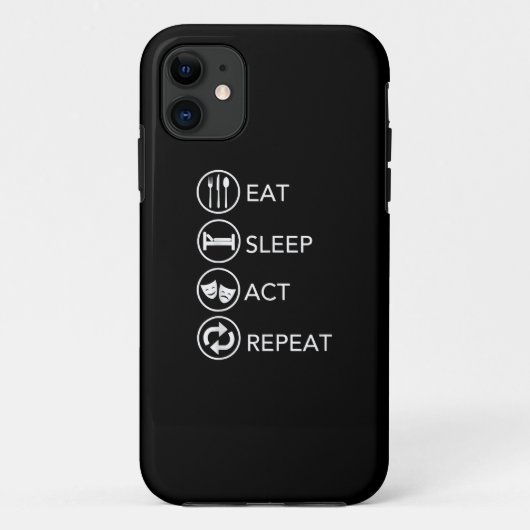 Coques Case-Mate iPhone Mangez le sommeil Acte Répéter Acteurs Don intérim (Dos)