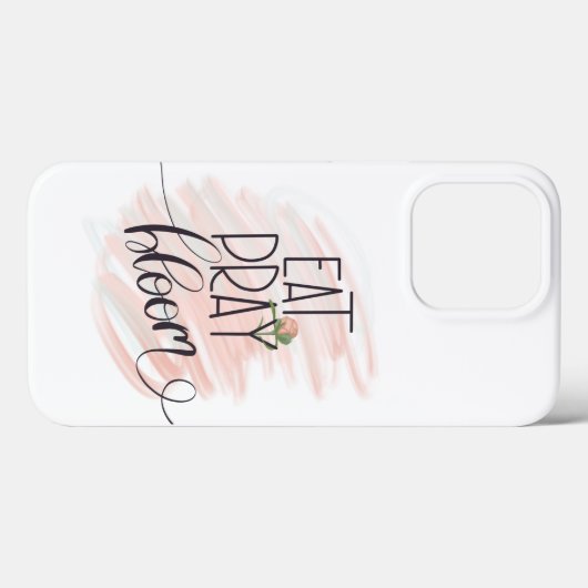 Coques Case-Mate iPhone Mangez Pray Bloom Rose Monogramme Nom (Verso (horizontal))
