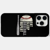 Coques Case-Mate iPhone Mangez Sleep Baseball Répéter Funny Baseball Playe (Verso (horizontal))