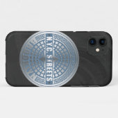 Coques Case-Mate iPhone Manhole Cover Brooklyn Blue (Dos (Horizontal))