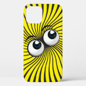 Coques Case-Mate iPhone Mania d'eyeball sur jaune (Verso)