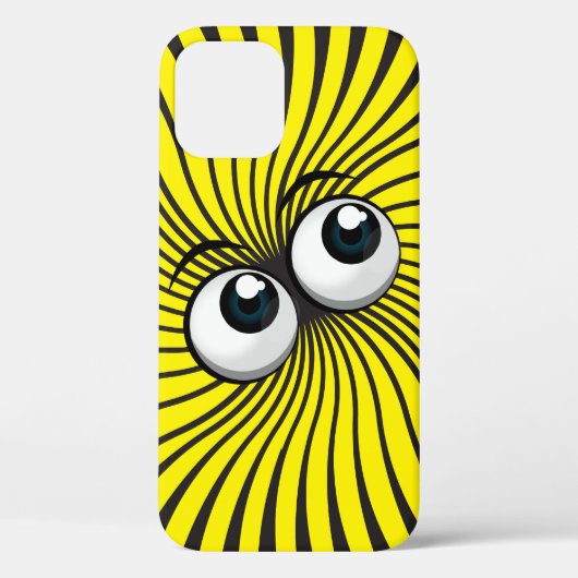 Coques Case-Mate iPhone Manie du globe oculaire sur jaune (Verso)