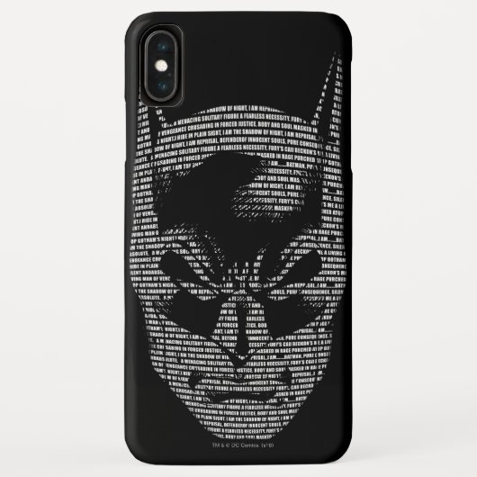 Coques Case-Mate iPhone Mantra de Batman Head (Dos)