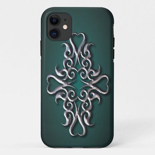 Coques Case-Mate iPhone Maori Hook Design - argent (Dos)