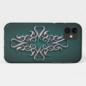Coques Case-Mate iPhone Maori Hook Design - argent (Dos (Horizontal))