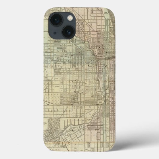 Coques Case-Mate iPhone Map of Chicago (Verso)