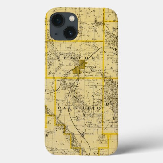 Coques Case-Mate iPhone Map of Jasper County, État de l'Iowa (Verso)
