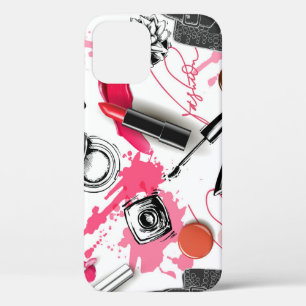 Case-Mate iPhone Case Maquillage à main, motif graphique vintage.