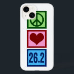 Coques Pour iPhone Marathon de l'amour pour la paix<br><div class="desc">Un signe de paix,  coeur,  et 26.2. Un grand cadeau pour un coureur de marathon qui aime courir. Courir est un excellent exercice.</div>