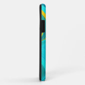Coques Case-Mate iPhone "Marbella" Blue Yellow Swirls Waves (Dos/Droite)