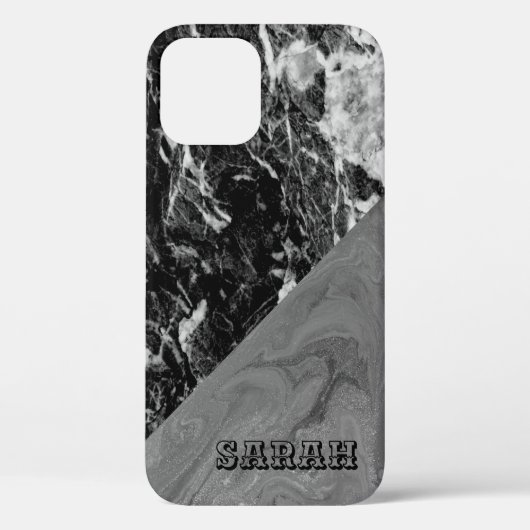 Coques Case-Mate iPhone Marble noir (Verso)