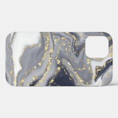 Coques Case-Mate iPhone Marbled Gray, White and Gold (Verso (horizontal))