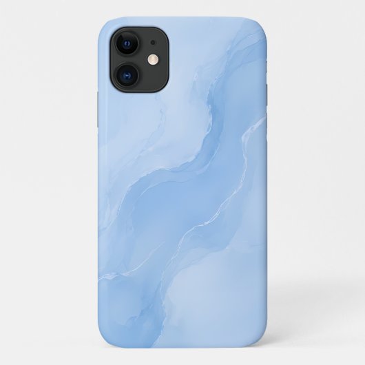 Coques Case-Mate iPhone Marbre Abstrait Bleu Clair Motif (Dos)