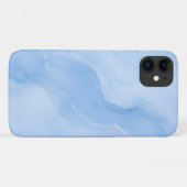 Coques Case-Mate iPhone Marbre Abstrait Bleu Clair Motif (Dos (Horizontal))