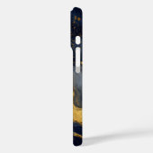 Coques Case-Mate iPhone Marbre Abstrait Fluide Luxe Navy Or Art (Verso / Gauche)