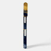 Coques Case-Mate iPhone Marbre Abstrait Fluide Luxe Navy Or Art (Verso / Droite)