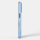 Coques Case-Mate iPhone Marbre Abstrait Motif Bleu Clair (Verso / Droite)