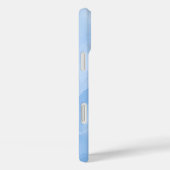 Coques Case-Mate iPhone Marbre Abstrait Motif Bleu Clair (Verso / Droite)