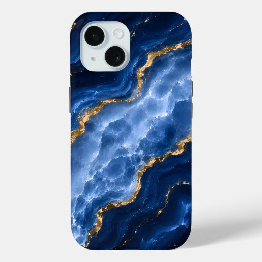 Coques Case-Mate iPhone Marbre Agate Saphir Luxueux (Verso)