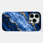 Coques Case-Mate iPhone Marbre Agate Saphir Luxueux (Verso (horizontal))