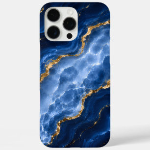 Coques iPhone 16 Pro Max Marbre Agate Saphir Luxueux