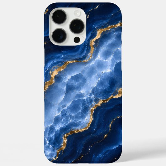 Coques Case-Mate iPhone Marbre Agate Saphir Luxueux (Verso)