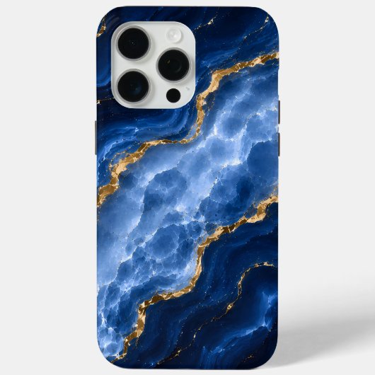 Coques Case-Mate iPhone Marbre Agate Saphir Luxueux (Verso)