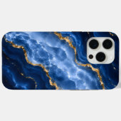 Coques Case-Mate iPhone Marbre Agate Saphir Luxueux (Verso (horizontal))