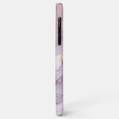Coques Case-Mate iPhone Marbre Agate Violet et Or Personnalisé (Dos/Gauche)