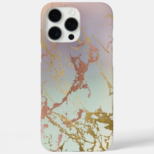 Coques Case-Mate iPhone Marbre beige élégant | Mint Sage Green Rose Gold (Verso)