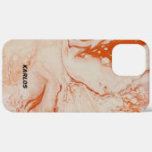 Coques Case-Mate iPhone Marbre beige texture marbre brun accents (Verso / Droite)