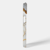 Coques Case-Mate iPhone Marbre blanc avec veines d'or (Verso / Droite)