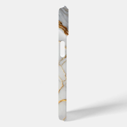 Coques Case-Mate iPhone Marbre blanc avec veines d'or (Verso / Droite)
