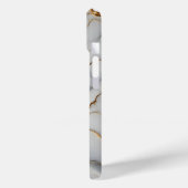 Coques Case-Mate iPhone Marbre blanc avec veines d'or (Verso / Gauche)