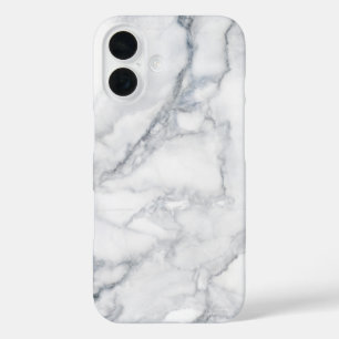 Coques iPhone 16 Marbre blanc Carrara Texture