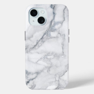 Coque Pour iPhone 15 Marbre blanc Carrara Texture