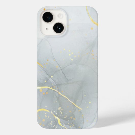 Coques Case-Mate iPhone Marbre Blanc Chic Paillettes (Verso)