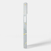 Coques Case-Mate iPhone Marbre Blanc Chic Paillettes (Verso / Droite)