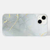Coques Case-Mate iPhone Marbre Blanc Chic Paillettes (Verso (horizontal))