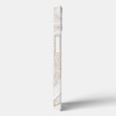 Coques Case-Mate iPhone Marbre blanc chic parties scintillant or monogramm (Verso / Droite)