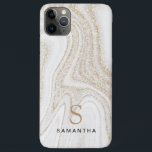Case-Mate iPhone Case Marbre blanc chic parties scintillant or monogramm<br><div class="desc">Marbre blanc chic parties scintillant or    monogramiPhone 11 Pro Max Coque</div>
