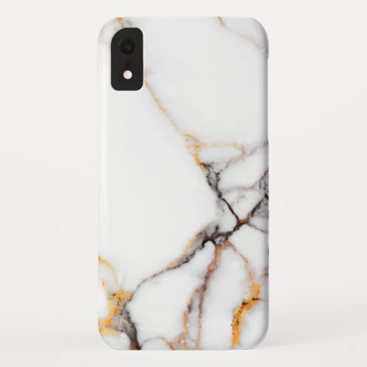 Coques Case-Mate iPhone Marbre blanc Doux Avec Or Et Gris (Dos)