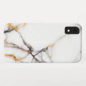 Coques Case-Mate iPhone Marbre blanc Doux Avec Or Et Gris (Dos (Horizontal))