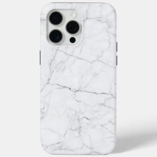 Coque iPhone 15 Pro Max Marbre Blanc Élégant