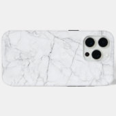 Coques Case-Mate iPhone Marbre Blanc Élégant (Verso (horizontal))